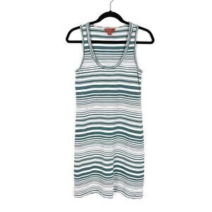 Tommy Bahama Stripped Tank Sundress Athleisure XS white Green